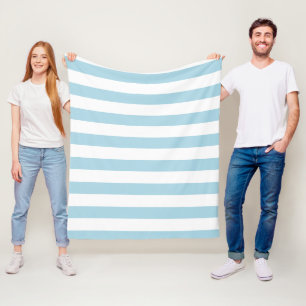 Couverture Polaire Bleu clair Stripes Vacances Été Pastel