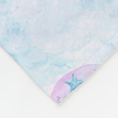 Couverture Polaire Bleu de lavande et d'Aqua d'étoiles de mer (Coin)