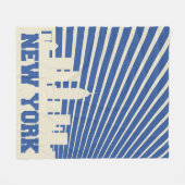 Couverture Polaire Bleu de New York City (Devant (Horizontal))