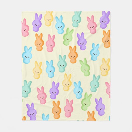 Couverture Polaire Bleu de Pâques Marshmallow Traitements (Devant)