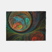 Couverture Polaire Bleu de renaissance Art Abstrait (Devant (Horizontal))