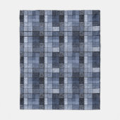 Couverture Polaire Bleu, denim, tartan, plaid. (Devant)