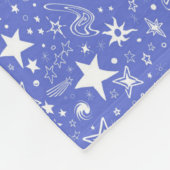 Couverture Polaire Bleu des étoiles mignonnes et du Cosmos (Coin)