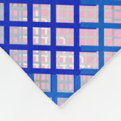 Couverture Polaire Bleu diagonale motif Checker 02.w Lpink BG (Coin)