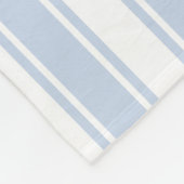 Couverture Polaire Bleu doux et blanc Ticking Striogramme (Coin)