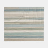 Couverture Polaire Bleu Duché Turquoise Sage Beige Stripe (Devant (Horizontal))