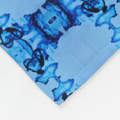 Couverture Polaire Bleu Dye Coeur Fleece Blanche (Coin)