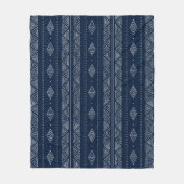 Couverture Polaire Bleu et blanc de la Marine moderne Boho Tribal Eth (Devant)