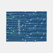 Couverture Polaire Bleu et blanc Droplets de pluie (Devant (Horizontal))
