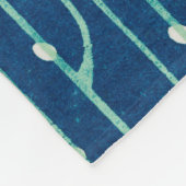 Couverture Polaire Bleu et blanc Droplets de pluie (Coin)