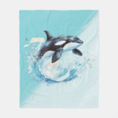 Couverture Polaire Bleu et blanc Ocra Ocean Beach Nautique (Devant)