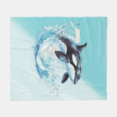 Couverture Polaire Bleu et blanc Ocra Ocean Beach Nautique (Devant (Horizontal))