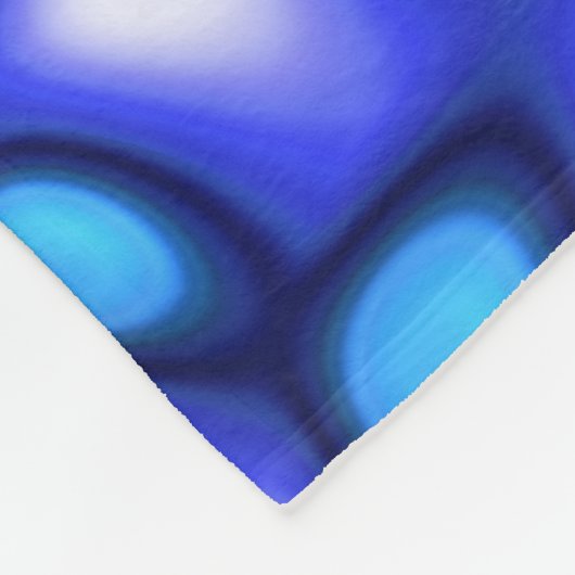 Couverture Polaire Bleu et blanc Trippy Super Fractal  Abstrait (Coin)