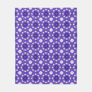 Couverture Polaire Bleu et blanc Vintage style méditerranéen