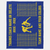 Couverture Polaire Bleu et cadeaux de lutte d'entraîneur (Devant)