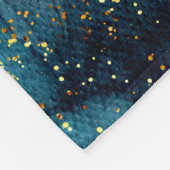 Couverture Polaire Bleu et doré marbre (Coin)
