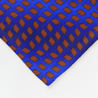 Couverture Polaire Bleu et Marron Géométrique Sherpa