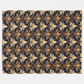 Couverture Polaire Bleu et orange Art déco (Devant (Horizontal))
