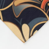 Couverture Polaire Bleu et orange Art déco (Coin)