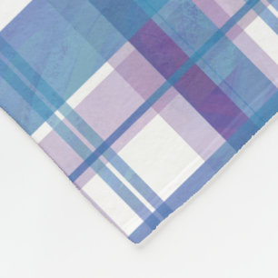 Couverture Polaire Bleu et pourpre de plaid de Madras