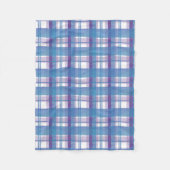 Couverture Polaire Bleu et pourpre de plaid de Madras (Devant)