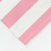 Couverture Polaire Bleu et rose rayures Monogrammes (Coin)