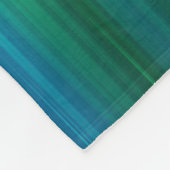 Couverture Polaire Bleu et vert rayé (Coin)