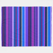 Couverture Polaire Bleu et violet bandes horizontales (Devant (Horizontal))