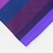 Couverture Polaire Bleu et violet bandes horizontales (Coin)