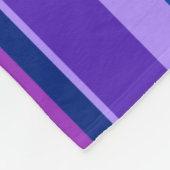 Couverture Polaire Bleu et violet bandes verticales (Coin)