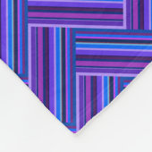 Couverture Polaire Bleu et violet rayures double tissage (Coin)