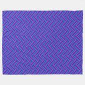 Couverture Polaire Bleu et violet rayures double tissage (Devant (Horizontal))