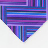 Couverture Polaire Bleu et violet rayures double tissage (Coin)