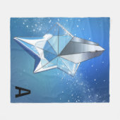 Couverture Polaire Bleu étincelle étoile de parfum Bouteille Glam Per (Devant (Horizontal))