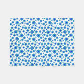Couverture Polaire Bleu | Floral Repeating Daisy Motif (Devant (Horizontal))