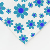 Couverture Polaire Bleu | Floral Repeating Daisy Motif (Coin)
