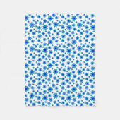 Couverture Polaire Bleu | Floral Repeating Daisy Motif (Devant)