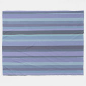 Couverture Polaire Bleu-gris, bandes horizontales (Devant (Horizontal))