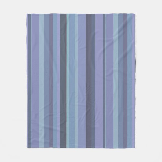 Couverture Polaire Bleu-gris, bandes horizontales (Devant)