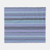 Couverture Polaire Bleu-gris, bandes horizontales (Devant (Horizontal))