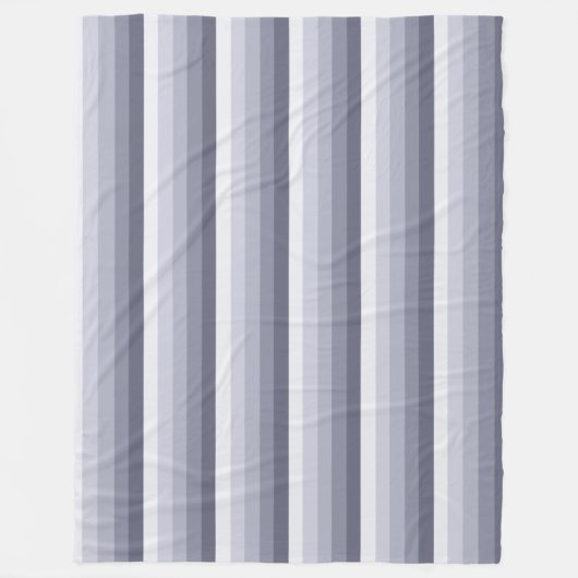 Couverture Polaire Bleu gris rayures (Devant)