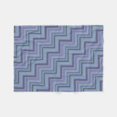 Couverture Polaire Bleu gris rayures motif (Devant (Horizontal))