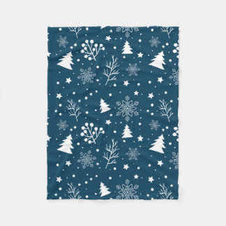Couverture Polaire Bleu hivernal