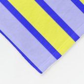 Couverture Polaire Bleu, Jaune, Bleu, Rayures (Coin)