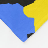 Couverture Polaire Bleu Jaune Noir Conception abstraite (Coin)