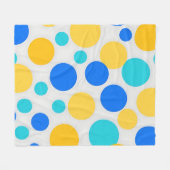 Couverture Polaire Bleu Jaune Turquoise Points (Devant (Horizontal))
