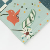 Couverture Polaire Bleu Jaune Vert Courtepoint Patchwork Gingham Flor (Coin)