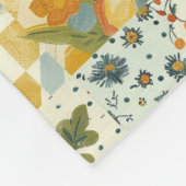 Couverture Polaire Bleu Jaune Vert Courtepoint Patchwork Gingham Flor (Coin)