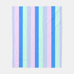 Couverture Polaire Bleu, Lavande, Rose et Monnaie Pastel Grandes vert