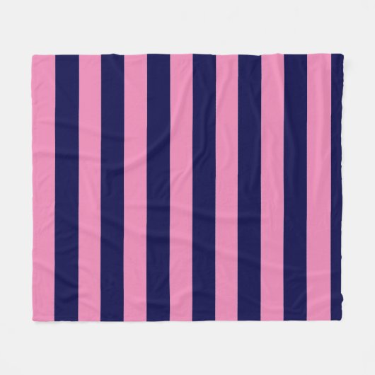 Couverture Polaire Bleu marine et rose clair (Devant (Horizontal))